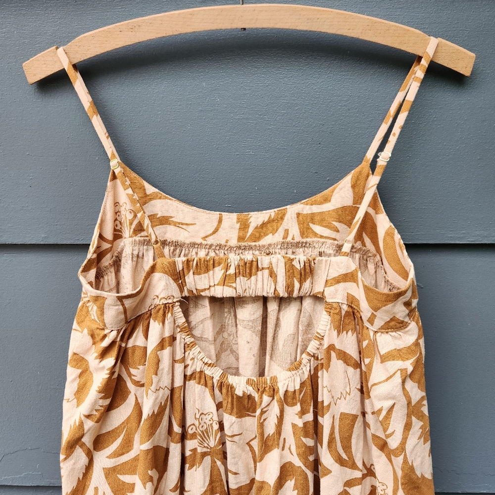 Madewell Linen-Blend Cami Midi Dress in Tropicale Floral - Size Small - Picture 8 of 11